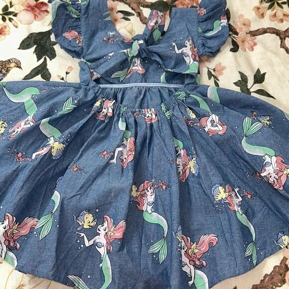 Disney lil mermaid denim dress 2t - Picture 3 of 4